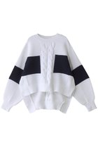 【ヒューエルミュージアム/hueLe Museum】の【hLM】ケーブル編みニットプルオーバー ホワイト|ID: prp329100004609012 ipo3291000000036896185