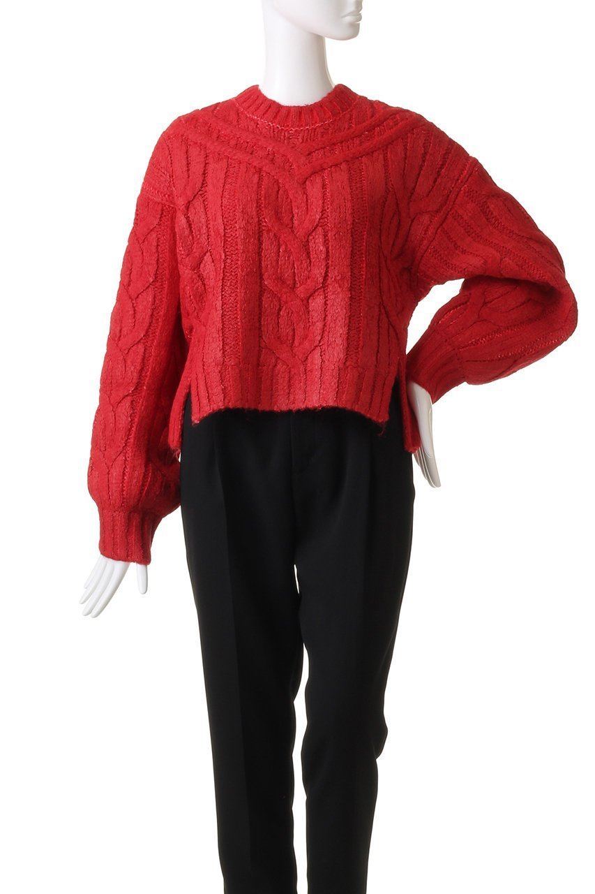 【プランク プロジェクト/PRANK PROJECT】のケーブルベイントニットプルオーバー / Cable Painted Knit Pullover 人気、トレンドファッション・服の通販 founy(ファニー) 　ファッション　Fashion　レディースファッション　Fashion for Women　トップス・カットソー　Cut & Sew Tops　ニット　Knit Tops & Sweaters　カジュアルプルオーバー・ニットトップス　Pullovers & Knit Tops / Casual Pullovers　ウォーム　Warm Fabric　クロップド　Cropped, Short Length　ボトム　Bottoms, Lower Wear　other-2|ID: prp329100004609013 ipo3291000000032958657