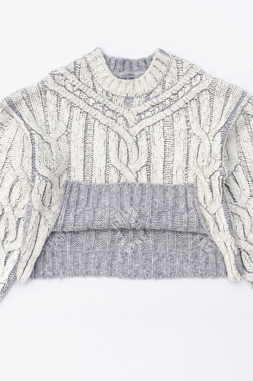【プランク プロジェクト/PRANK PROJECT】のケーブルベイントニットプルオーバー / Cable Painted Knit Pullover 人気、トレンドファッション・服の通販 founy(ファニー) ファッション Fashion レディースファッション Fashion for Women トップス・カットソー Cut & Sew Tops ニット Knit Tops & Sweaters カジュアルプルオーバー・ニットトップス Pullovers & Knit Tops / Casual Pullovers ウォーム Warm Fabric クロップド Cropped, Short Length ボトム Bottoms, Lower Wear other-6|ID: prp329100004609013 ipo3291000000034422830