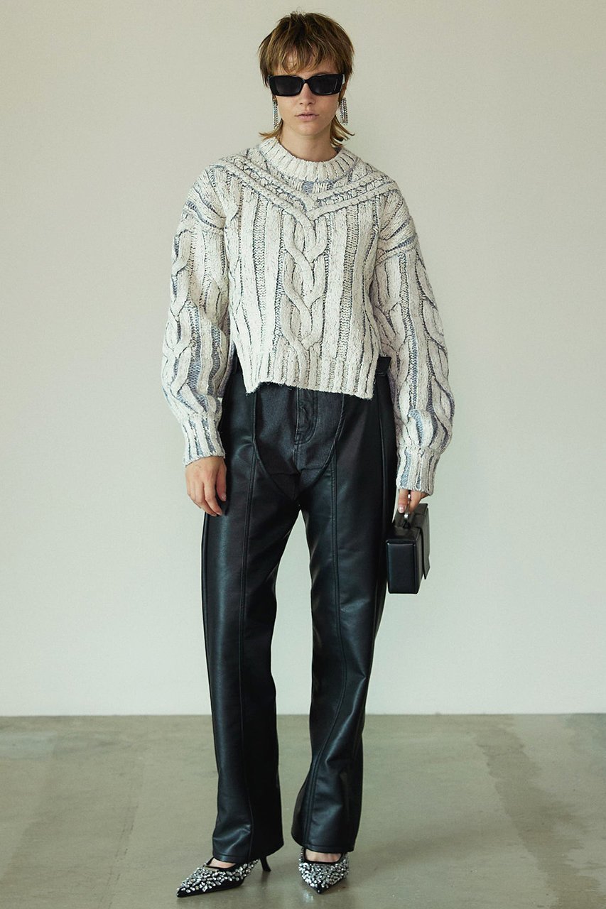 【プランク プロジェクト/PRANK PROJECT】のケーブルベイントニットプルオーバー / Cable Painted Knit Pullover 人気、トレンドファッション・服の通販 founy(ファニー) ファッション Fashion レディースファッション Fashion for Women トップス・カットソー Cut & Sew Tops ニット Knit Tops & Sweaters カジュアルプルオーバー・ニットトップス Pullovers & Knit Tops / Casual Pullovers ウォーム Warm Fabric クロップド Cropped, Short Length ボトム Bottoms, Lower Wear other-7|ID: prp329100004609013 ipo3291000000034422831