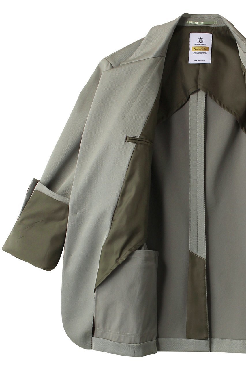 【メゾンスペシャル/MAISON SPECIAL】の【UNISEX】Dress-Fitピークドラペルジャケット 人気、トレンドファッション・服の通販 founy(ファニー) 　ファッション　Fashion　レディースファッション　Fashion for Women　アウター　Coat / Outerwear Collection　レディースジャケット・軽アウター　Jackets　ワンピース　Dresses　フォーマル・パーティードレス・結婚式用ドレス　Elegant & Casual Dresses　ユニセックス　Unisex, Genderless　エアリー　Airy Texture　シェイプ　Shape, Slim Fit　ジャケット　Jacket, Outerwear　ストレッチ　Stretch, Stretchy Fabric　パターン　Pattern, Design Print　リラックス　Relax, Relaxed Fit　エレガント 上品　Elegant　other-6|ID: prp329100004609014 ipo3291000000032958715