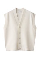 【ヒューエルミュージアム/hueLe Museum】の【STUMBLY】Painted Metal Button Gilet 人気、トレンドファッション・服の通販 founy(ファニー) ファッション Fashion レディースファッション Fashion for Women トップス・カットソー Cut & Sew Tops ニット Knit Tops & Sweaters カーディガン・羽織り Layered Style Cardigans ベスト&ジレ / 重ね着スタイル Vests & Gilets カーディガン Cardigan, Knitwear シンプル Simple, Minimal デニム Denim, Jeans Material メタル Metal, Metal Parts リラックス Relax, Relaxed Fit |ID:prp329100004609020