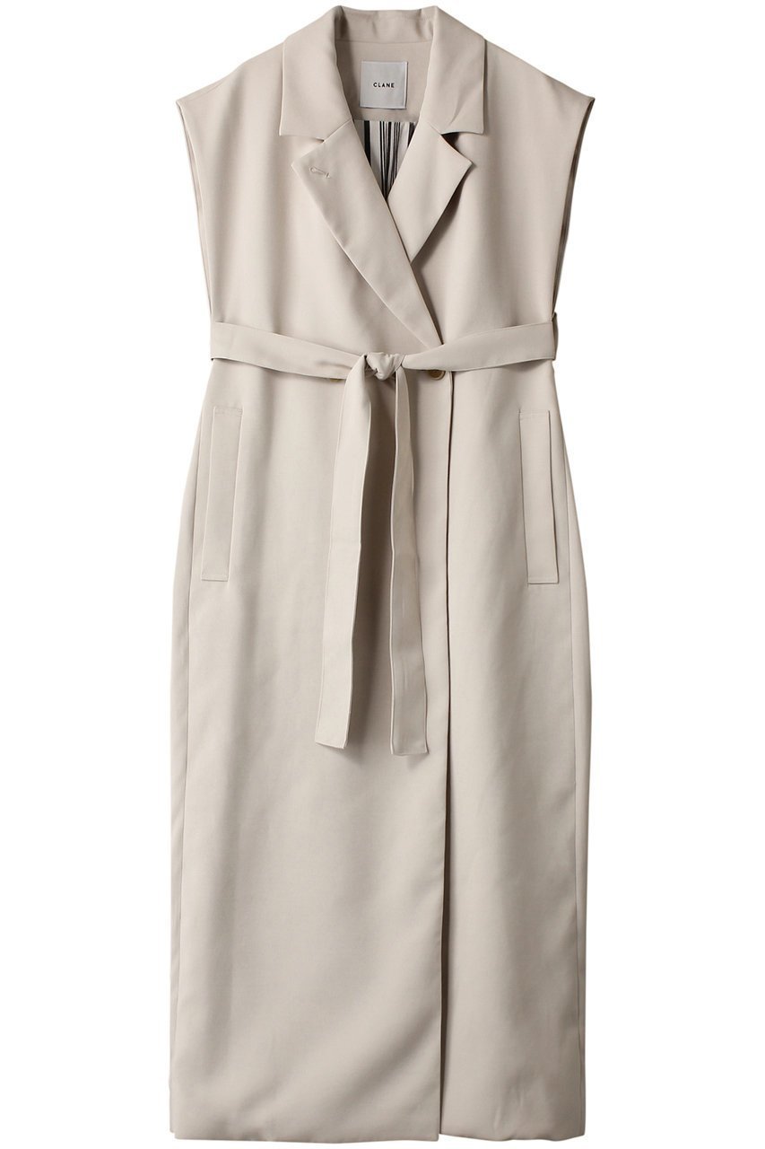 【クラネ/CLANE】のDOUBLE BREASTED GILET/ジレ インテリア・キッズ・メンズ・レディースファッション・服の通販 founy(ファニー) 　ファッション　Fashion　レディースファッション　Fashion for Women　アウター　Coat / Outerwear Collection　レディースジャケット・軽アウター　Jackets　ジャケット　Jacket, Outerwear　ダブル　Double, Double-Breasted　フロント　Front, Front Design　ベスト　Vest, Waistcoat　ロング　Long, Long-Length　IVORY|ID: prp329100004609027 ipo3291000000035655104