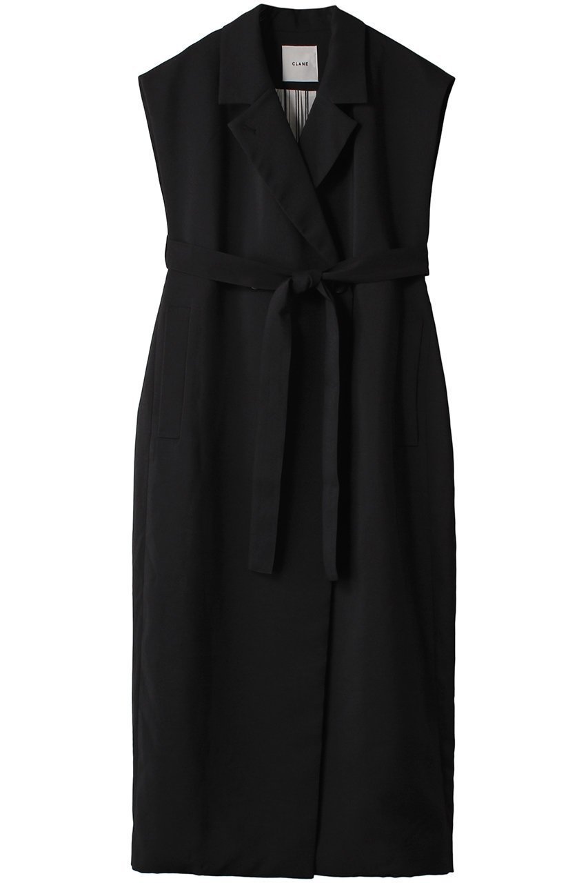 【クラネ/CLANE】のDOUBLE BREASTED GILET/ジレ インテリア・キッズ・メンズ・レディースファッション・服の通販 founy(ファニー) 　ファッション　Fashion　レディースファッション　Fashion for Women　アウター　Coat / Outerwear Collection　レディースジャケット・軽アウター　Jackets　ジャケット　Jacket, Outerwear　ダブル　Double, Double-Breasted　フロント　Front, Front Design　ベスト　Vest, Waistcoat　ロング　Long, Long-Length　BLACK|ID: prp329100004609027 ipo3291000000035655106