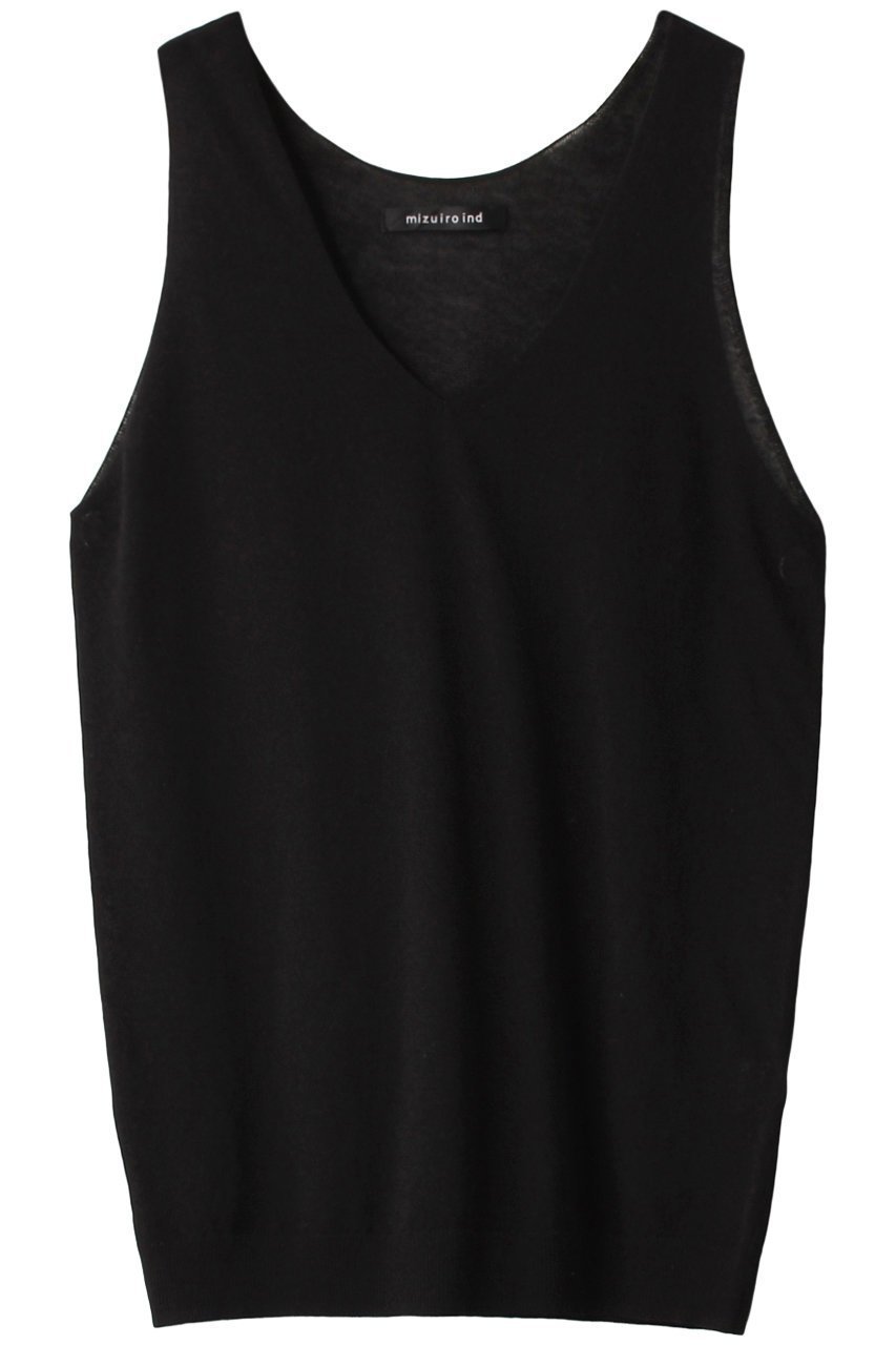【ミズイロ インド/mizuiro ind】のHG round neck vest ベスト インテリア・キッズ・メンズ・レディースファッション・服の通販 founy(ファニー) 　ファッション　Fashion　レディースファッション　Fashion for Women　トップス・カットソー　Cut & Sew Tops　ニット　Knit Tops & Sweaters　ベスト&ジレ / 重ね着スタイル　Vests & Gilets　カジュアルプルオーバー・ニットトップス　Pullovers & Knit Tops / Casual Pullovers　サマー　Summer, Summer Style　チュニック　Tunic, Long Top　トレンド　Trend, Trending Now　ベスト　Vest, Waistcoat　ブラック|ID: prp329100004609030 ipo3291000000032959299