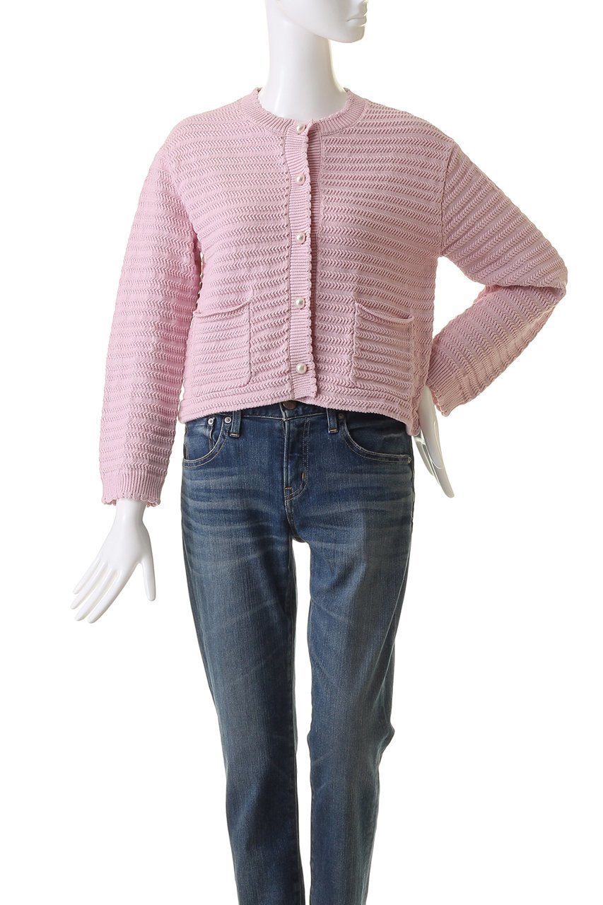 【マリリンムーン/MARILYN MOON】のクロシェボーダーパールカーディガンジャケット 人気、トレンドファッション・服の通販 founy(ファニー) 　ファッション　Fashion　レディースファッション　Fashion for Women　アウター　Coat / Outerwear Collection　カーディガン　Cardigan, Knitwear　ジャケット　Jacket, Outerwear　パール　Pearl, Pearl Accent　フェミニン　Feminine, Girly　ボーダー　Border, Stripe　夏　Summer　春　Spring　S/S・春夏　SS, Spring/Summer, Warm Season　other-2|ID: prp329100004609036 ipo3291000000032959448