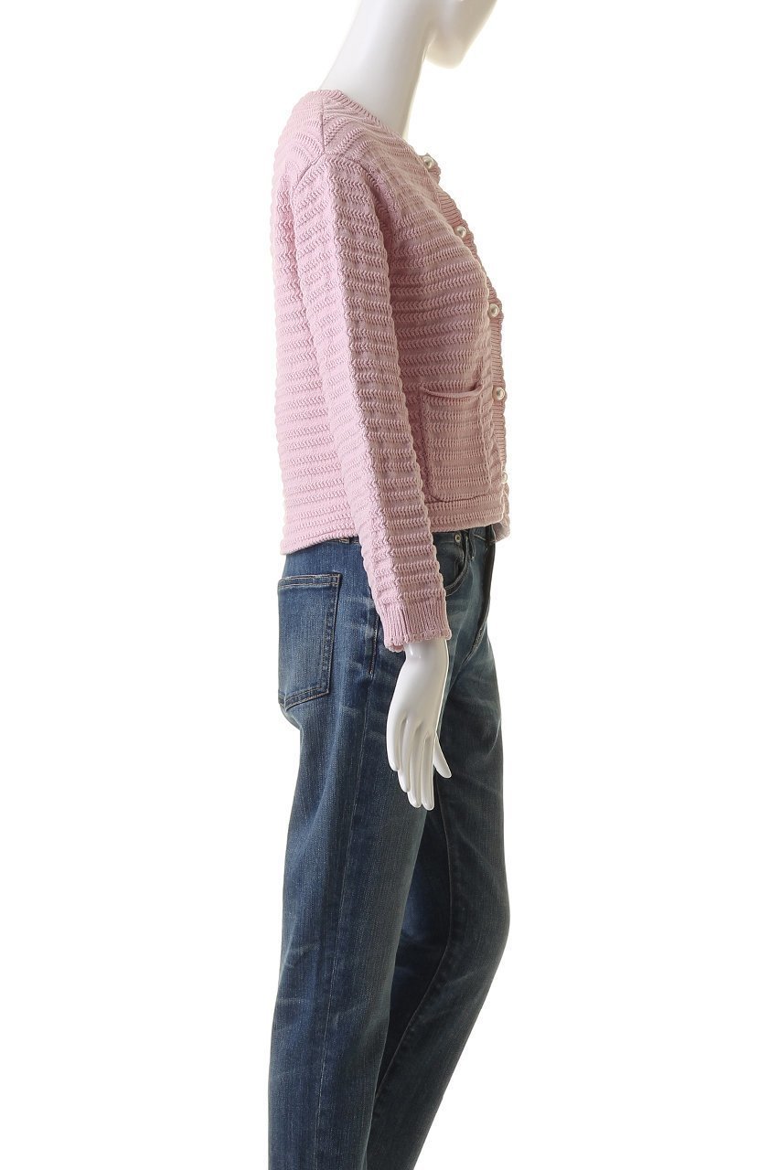 【マリリンムーン/MARILYN MOON】のクロシェボーダーパールカーディガンジャケット 人気、トレンドファッション・服の通販 founy(ファニー) 　ファッション　Fashion　レディースファッション　Fashion for Women　アウター　Coat / Outerwear Collection　カーディガン　Cardigan, Knitwear　ジャケット　Jacket, Outerwear　パール　Pearl, Pearl Accent　フェミニン　Feminine, Girly　ボーダー　Border, Stripe　夏　Summer　春　Spring　S/S・春夏　SS, Spring/Summer, Warm Season　other-3|ID: prp329100004609036 ipo3291000000032959452