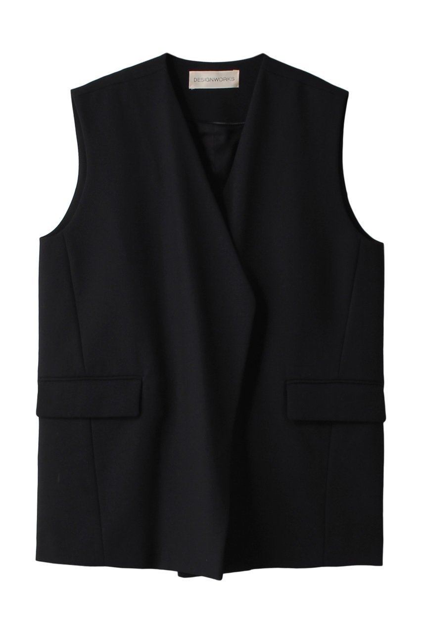 【デザイン ワークス/DESIGN WORKS】のダブルフェイスベスト インテリア・キッズ・メンズ・レディースファッション・服の通販 founy(ファニー) 　ファッション　Fashion　レディースファッション　Fashion for Women　アウター　Coat / Outerwear Collection　レディースジャケット・軽アウター　Jackets　オケージョン　Occasion Wear　シンプル　Simple, Minimal　ジャケット　Jacket, Outerwear　スタイリッシュ　Stylish, Fashionable　ダブル　Double, Double-Breasted　フェイス　Face, Facial Design　ベスト　Vest, Waistcoat　マニッシュ　Mannish, Boyish　ダークネイビー|ID: prp329100004609040 ipo3291000000032959613
