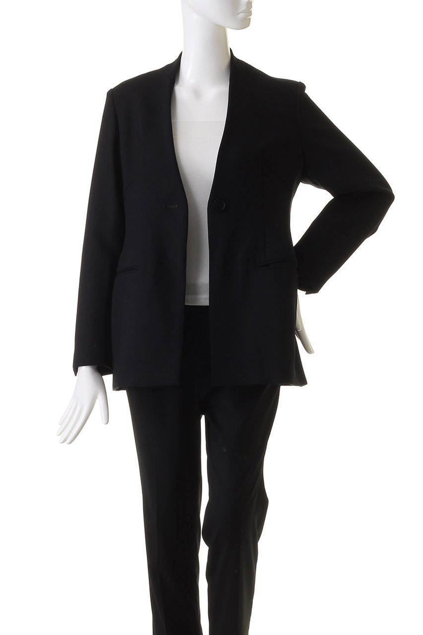 【デザイン ワークス/DESIGN WORKS】のダブルフェイスノーカラージャケット 人気、トレンドファッション・服の通販 founy(ファニー) 　ファッション　Fashion　レディースファッション　Fashion for Women　アウター　Coat / Outerwear Collection　レディースジャケット・軽アウター　Jackets　ノーカラージャケット / シンプル上品コーデ　Collarless Jackets　ジャケット　Jacket, Outerwear　ダブル　Double, Double-Breasted　トレンド　Trend, Trending Now　フェイス　Face, Facial Design　エレガント 上品　Elegant　other-7|ID: prp329100004609043 ipo3291000000032959734