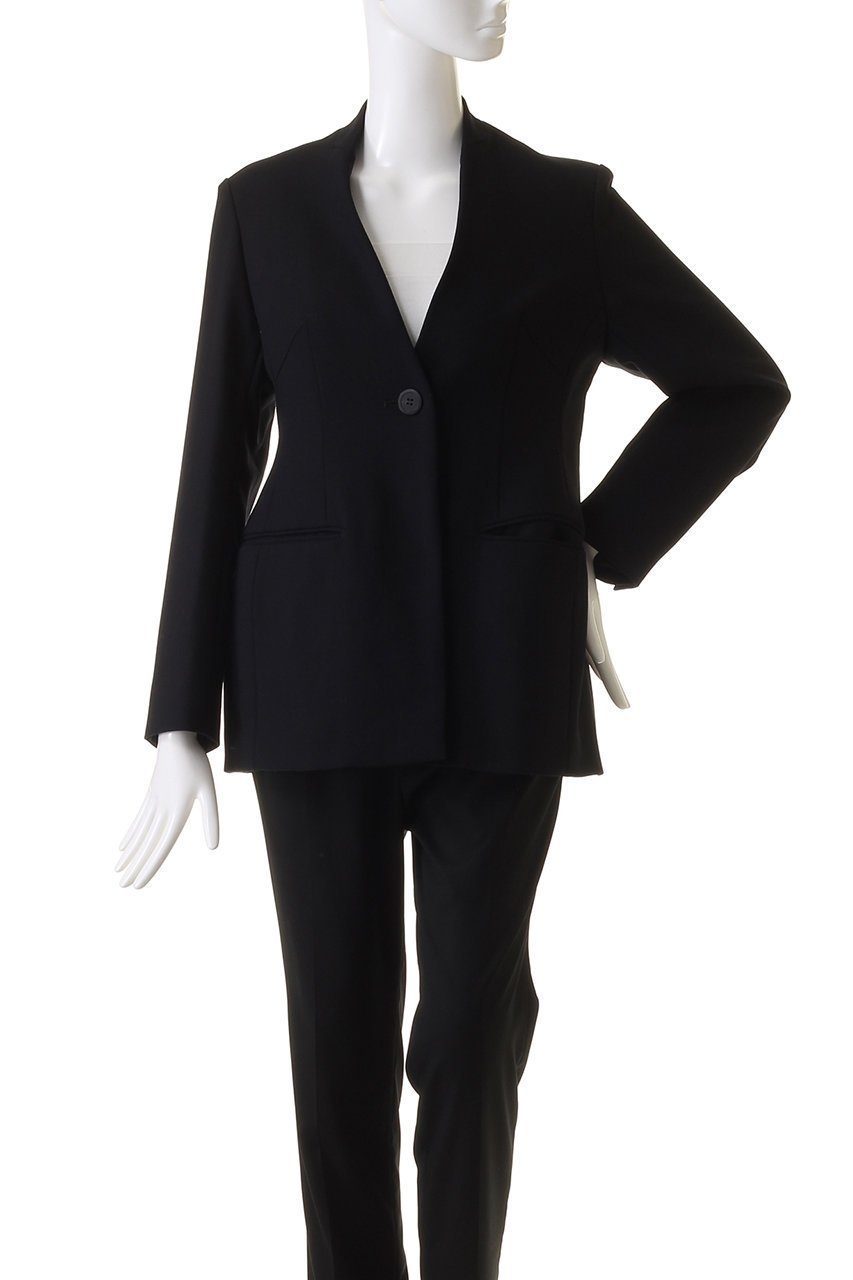 【デザイン ワークス/DESIGN WORKS】のダブルフェイスノーカラージャケット 人気、トレンドファッション・服の通販 founy(ファニー) 　ファッション　Fashion　レディースファッション　Fashion for Women　アウター　Coat / Outerwear Collection　レディースジャケット・軽アウター　Jackets　ノーカラージャケット / シンプル上品コーデ　Collarless Jackets　ジャケット　Jacket, Outerwear　ダブル　Double, Double-Breasted　トレンド　Trend, Trending Now　フェイス　Face, Facial Design　エレガント 上品　Elegant　other-2|ID: prp329100004609043 ipo3291000000034956791