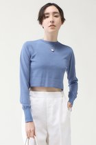 【マルティニーク/martinique】のシアークロップドニット ブルー|ID: prp329100004609045 ipo3291000000032959774
