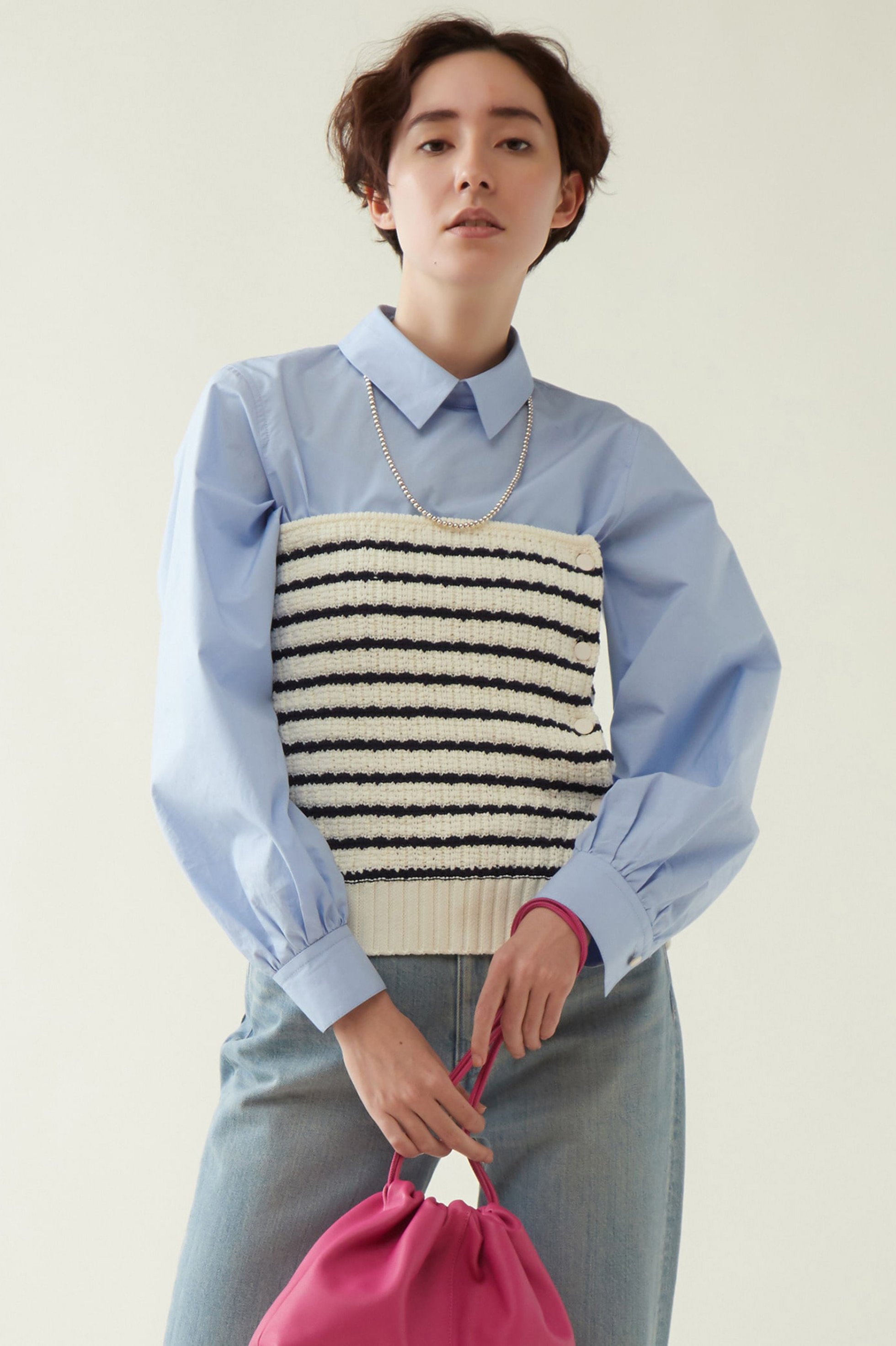 【マルティニーク/martinique】のバルキーPe ビスチェ インテリア・キッズ・メンズ・レディースファッション・服の通販 founy(ファニー) 　ファッション　Fashion　レディースファッション　Fashion for Women　トップス・カットソー　Cut & Sew Tops　ニット　Knit Tops & Sweaters　カジュアルプルオーバー・ニットトップス　Pullovers & Knit Tops / Casual Pullovers　ビスチェ　Bustiers & Corset Tops / Layered Bustier Style　ストレッチ　Stretch, Stretchy Fabric　ビスチェ　Bustier, Corset Top　ボーダー|ID: prp329100004609051 ipo3291000000032959992