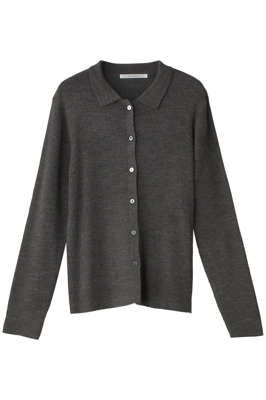 【ミディウミソリッド/MIDIUMISOLID】のrib polo collar CD カーディガン インテリア・キッズ・メンズ・レディースファッション・服の通販 founy(ファニー) 　ファッション　Fashion　レディースファッション　Fashion for Women　トップス・カットソー　Cut & Sew Tops　ニット　Knit Tops & Sweaters　カーディガン・羽織り　Layered Style Cardigans　おすすめ　Recommended / Our Picks　カーディガン　Cardigan, Knitwear　コンパクト　Compact, Small Size　スポーティ　Sporty, Casual Athletic　トレンド　Trend, Trending Now　フィット　Fit, Slim Fit　ボトム　Bottoms, Lower Wear　gray|ID: prp329100004609056 ipo3291000000032960093