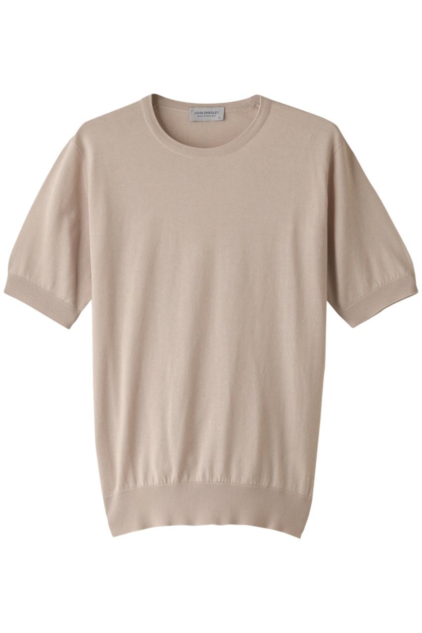 【マルティニーク/martinique】の【JOHN SMEDLEY】セーター インテリア・キッズ・メンズ・レディースファッション・服の通販 founy(ファニー) 　ファッション　Fashion　レディースファッション　Fashion for Women　トップス・カットソー　Cut & Sew Tops　ニット　Knit Tops & Sweaters　カジュアルプルオーバー・ニットトップス　Pullovers & Knit Tops / Casual Pullovers　おすすめ　Recommended / Our Picks　カーディガン　Cardigan, Knitwear　コンパクト　Compact, Small Size　シンプル　Simple, Minimal　セットアップ　Set-Up, Coordinated Outfit　セーター　Sweater, Knitwear　半袖　Short Sleeve, Half Sleeve　ライトベージュ|ID: prp329100004609060 ipo3291000000032960195