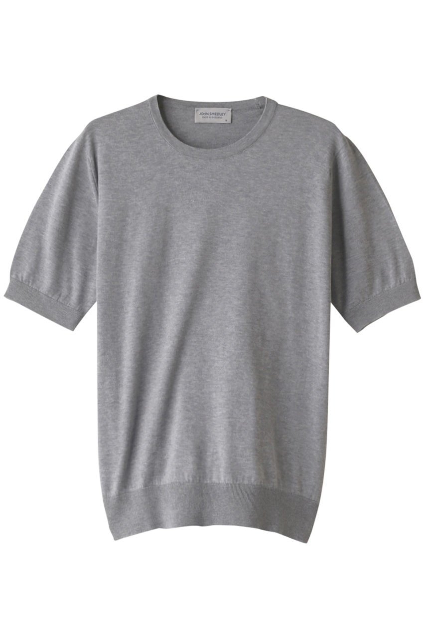 【マルティニーク/martinique】の【JOHN SMEDLEY】セーター インテリア・キッズ・メンズ・レディースファッション・服の通販 founy(ファニー) 　ファッション　Fashion　レディースファッション　Fashion for Women　トップス・カットソー　Cut & Sew Tops　ニット　Knit Tops & Sweaters　カジュアルプルオーバー・ニットトップス　Pullovers & Knit Tops / Casual Pullovers　おすすめ　Recommended / Our Picks　カーディガン　Cardigan, Knitwear　コンパクト　Compact, Small Size　シンプル　Simple, Minimal　セットアップ　Set-Up, Coordinated Outfit　セーター　Sweater, Knitwear　半袖　Short Sleeve, Half Sleeve　グレー|ID: prp329100004609060 ipo3291000000032960197