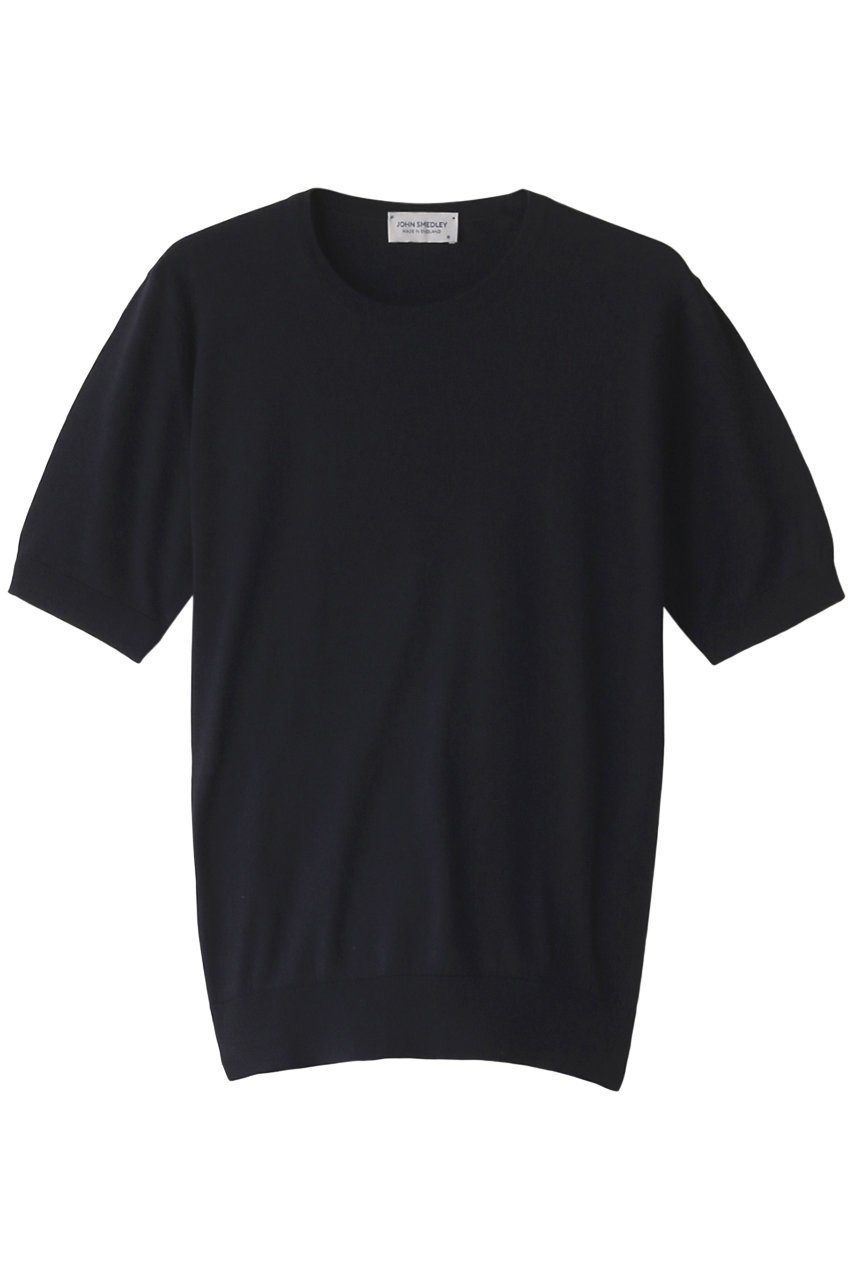 【マルティニーク/martinique】の【JOHN SMEDLEY】セーター インテリア・キッズ・メンズ・レディースファッション・服の通販 founy(ファニー) 　ファッション　Fashion　レディースファッション　Fashion for Women　トップス・カットソー　Cut & Sew Tops　ニット　Knit Tops & Sweaters　カジュアルプルオーバー・ニットトップス　Pullovers & Knit Tops / Casual Pullovers　おすすめ　Recommended / Our Picks　カーディガン　Cardigan, Knitwear　コンパクト　Compact, Small Size　シンプル　Simple, Minimal　セットアップ　Set-Up, Coordinated Outfit　セーター　Sweater, Knitwear　半袖　Short Sleeve, Half Sleeve　ネイビー|ID: prp329100004609060 ipo3291000000032960202