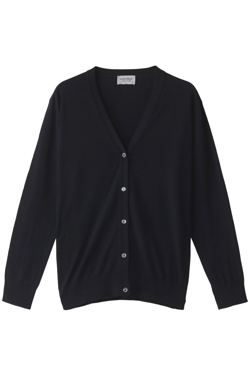 【マルティニーク/martinique】の【JOHN SMEDLEY】カーディガン インテリア・キッズ・メンズ・レディースファッション・服の通販 founy(ファニー) 　ファッション　Fashion　レディースファッション　Fashion for Women　トップス・カットソー　Cut & Sew Tops　ニット　Knit Tops & Sweaters　カーディガン・羽織り　Layered Style Cardigans　おすすめ　Recommended / Our Picks　カーディガン　Cardigan, Knitwear　コンパクト　Compact, Small Size　シンプル　Simple, Minimal　セットアップ　Set-Up, Coordinated Outfit　半袖　Short Sleeve, Half Sleeve　ネイビー|ID: prp329100004609061 ipo3291000000032960235