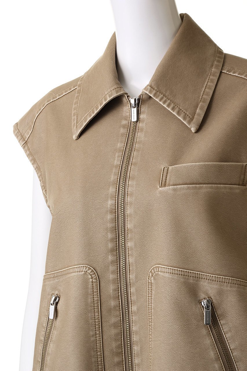【メゾンスペシャル/MAISON SPECIAL】のWashed faux Leather Vest/ウォッシュドフェイクレザーベスト 人気、トレンドファッション・服の通販 founy(ファニー) 　ファッション　Fashion　レディースファッション　Fashion for Women　アウター　Coat / Outerwear Collection　レディースジャケット・軽アウター　Jackets　ジャケット　Jacket, Outerwear　トレンド　Trend, Trending Now　フェイクレザー　Faux Leather, PU Leather　ベスト　Vest, Waistcoat　リアル　Real, Realistic　other-5|ID: prp329100004609078 ipo3291000000035637407
