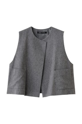 【ミズイロ インド/mizuiro ind】 crew neck vest with pockets ベスト人気、トレンドファッション・服の通販 founy(ファニー) ファッション Fashion レディースファッション Fashion for Women アウター Coat / Outerwear Collection レディースジャケット・軽アウター Jackets ショート Short, Short Length ジャケット Jacket, Outerwear ベスト Vest, Waistcoat ポケット Pocket, Pocket Detail ワイド Wide, Wide Fit 新作・新入荷 New Arrivals / New In A/W・秋冬 Autumn/Winter |ID:prp329100004609084