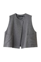 【ミズイロ インド/mizuiro ind】のcrew neck vest with pockets ベスト 人気、トレンドファッション・服の通販 founy(ファニー) ファッション Fashion レディースファッション Fashion for Women アウター Coat / Outerwear Collection レディースジャケット・軽アウター Jackets ショート Short, Short Length ジャケット Jacket, Outerwear ベスト Vest, Waistcoat ポケット Pocket, Pocket Detail ワイド Wide, Wide Fit 新作・新入荷 New Arrivals / New In A/W・秋冬 Autumn/Winter |ID:prp329100004609084