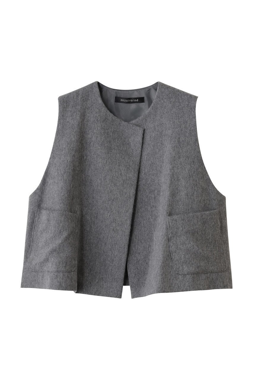 【ミズイロ インド/mizuiro ind】のcrew neck vest with pockets ベスト 人気、トレンドファッション・服の通販 founy(ファニー) 　ファッション　Fashion　レディースファッション　Fashion for Women　アウター　Coat / Outerwear Collection　レディースジャケット・軽アウター　Jackets　ショート　Short, Short Length　ジャケット　Jacket, Outerwear　ベスト　Vest, Waistcoat　ポケット　Pocket, Pocket Detail　ワイド　Wide, Wide Fit　新作・新入荷　New Arrivals / New In　A/W・秋冬　Autumn/Winter　 other-1|ID: prp329100004609084 ipo3291000000034113849