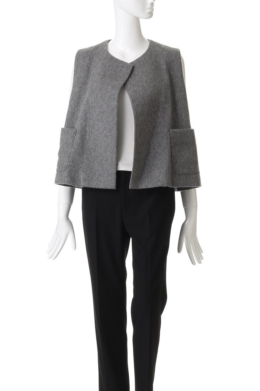 【ミズイロ インド/mizuiro ind】のcrew neck vest with pockets ベスト 人気、トレンドファッション・服の通販 founy(ファニー) 　ファッション　Fashion　レディースファッション　Fashion for Women　アウター　Coat / Outerwear Collection　レディースジャケット・軽アウター　Jackets　ショート　Short, Short Length　ジャケット　Jacket, Outerwear　ベスト　Vest, Waistcoat　ポケット　Pocket, Pocket Detail　ワイド　Wide, Wide Fit　新作・新入荷　New Arrivals / New In　A/W・秋冬　Autumn/Winter　other-2|ID: prp329100004609084 ipo3291000000034113852