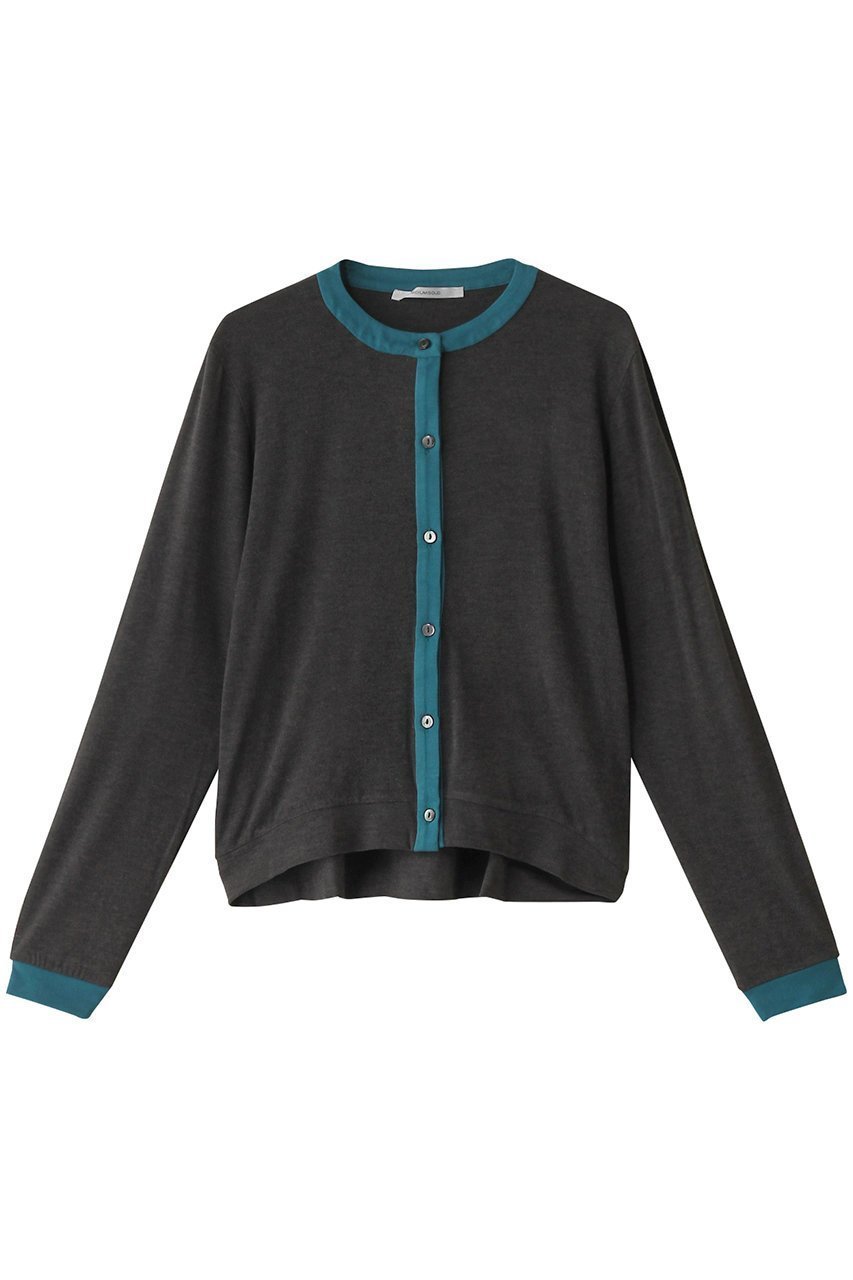 【ミディウミソリッド/MIDIUMISOLID】のbi-color c/neck CD.S カーディガン インテリア・キッズ・メンズ・レディースファッション・服の通販 founy(ファニー) 　ファッション　Fashion　レディースファッション　Fashion for Women　トップス・カットソー　Cut & Sew Tops　ニット　Knit Tops & Sweaters　カーディガン・羽織り　Layered Style Cardigans　おすすめ　Recommended / Our Picks　なめらか　Smooth, Silky Texture　カーディガン　Cardigan, Knitwear　コンパクト　Compact, Small Size　エレガント 上品　Elegant　定番　Standard, Basic Item　羽織　Haori, Light Jacket　gray|ID: prp329100004609089 ipo3291000000032961739