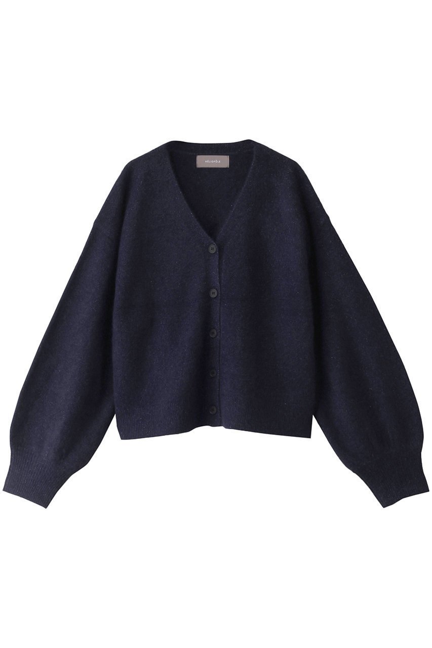 【エリオポール/heliopole】のグリッターラクーンカーディガン インテリア・キッズ・メンズ・レディースファッション・服の通販 founy(ファニー) 　ファッション　Fashion　レディースファッション　Fashion for Women　トップス・カットソー　Cut & Sew Tops　ニット　Knit Tops & Sweaters　カーディガン・羽織り　Layered Style Cardigans　カーディガン　Cardigan, Knitwear　シンプル　Simple, Minimal　A/W・秋冬　Autumn/Winter　ネイビー|ID: prp329100004609090 ipo3291000000032961799