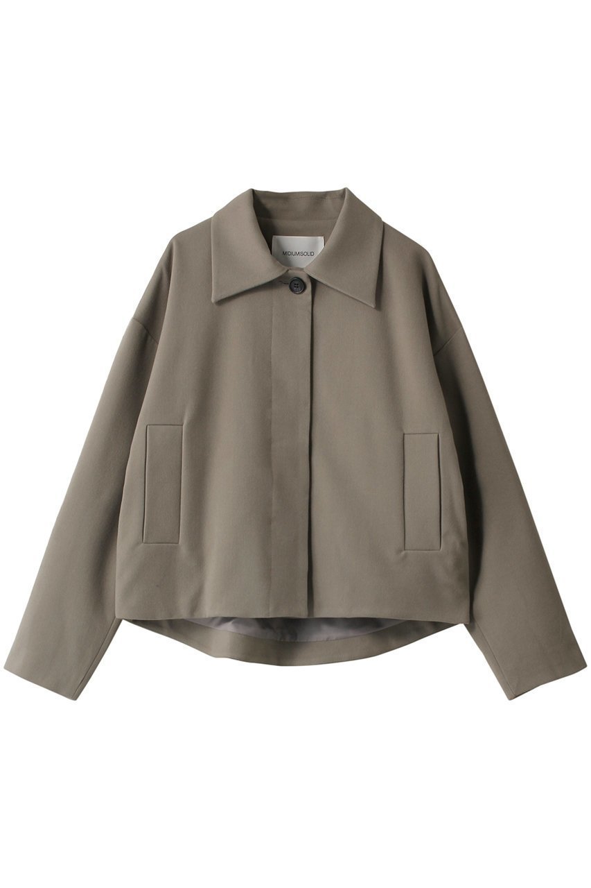 【ミディウミソリッド/MIDIUMISOLID】のshort JK ジャケット インテリア・キッズ・メンズ・レディースファッション・服の通販 founy(ファニー) 　ファッション　Fashion　レディースファッション　Fashion for Women　アウター　Coat / Outerwear Collection　レディースジャケット・軽アウター　Jackets　なめらか　Smooth, Silky Texture　クラシカル　Classical, Vintage-Inspired　クラシック　Classic, Timeless Style　ショート　Short, Short Length　ジャケット　Jacket, Outerwear　タートルネック　Turtleneck, High Neck　マキシ　Maxi, Full Length　エレガント 上品　Elegant　再入荷　Restock / Back in Stock　gray|ID: prp329100004609091 ipo3291000000034806492