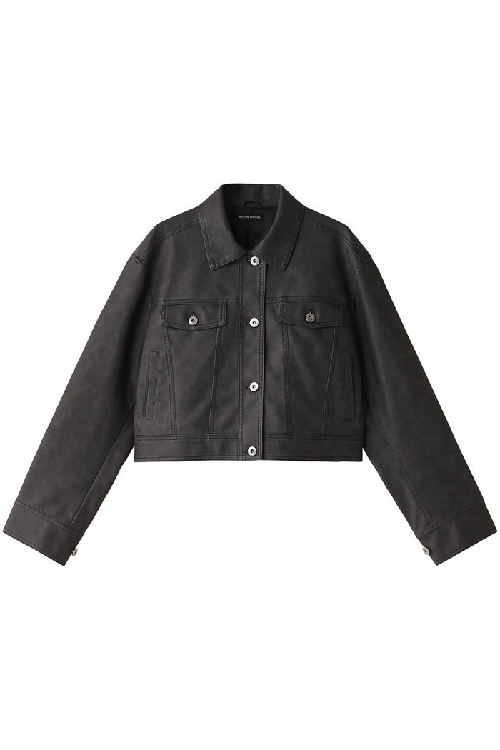 【メゾンスペシャル/MAISON SPECIAL】のWashed Vegan Leather Short Length Blouson/ウォッシュドヴィーガンレザーショートブルゾン インテリア・キッズ・メンズ・レディースファッション・服の通販 founy(ファニー) https://founy.com/ ファッション Fashion レディースファッション Fashion for Women アウター Coat / Outerwear Collection レディースジャケット・軽アウター Jackets ブルゾンジャケット・スポーティアウター Blouson Jackets ヴィンテージ Vintage Style ジャケット Jacket, Outerwear セットアップ Set-Up, Coordinated Outfit デニム Denim, Jeans Material ブルゾン Blouson, Bomber Jacket リアル Real, Realistic レース Lace, Lace Fabric |ID: prp329100004609092 ipo3291000000032961851