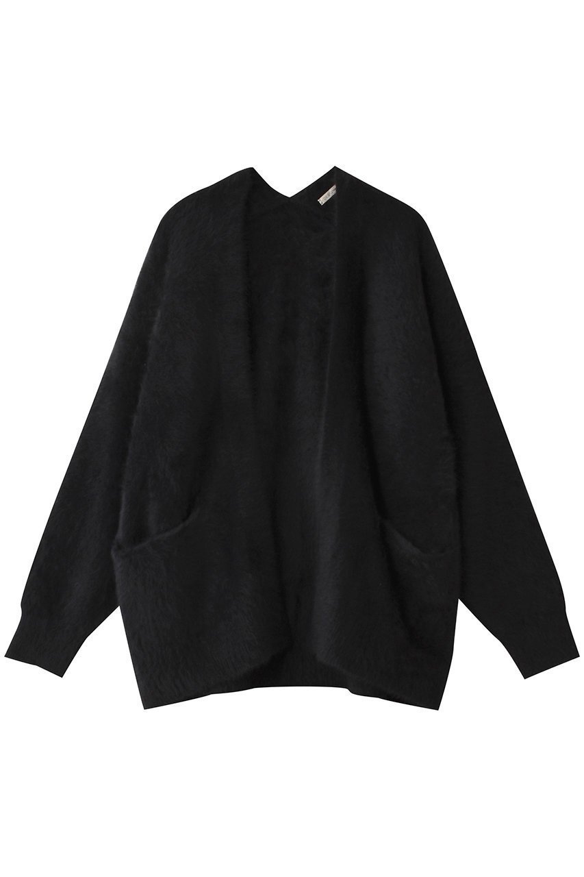 【デザイン ワークス/DESIGN WORKS】のファー加工カーディガン インテリア・キッズ・メンズ・レディースファッション・服の通販 founy(ファニー) 　ファッション　Fashion　レディースファッション　Fashion for Women　トップス・カットソー　Cut & Sew Tops　ニット　Knit Tops & Sweaters　カーディガン・羽織り　Layered Style Cardigans　カーディガン　Cardigan, Knitwear　シンプル　Simple, Minimal　デニム　Denim, Jeans Material　フォックス　Fox, Fox Fur　ロング　Long, Long-Length　A/W・秋冬　Autumn/Winter　ブラック|ID: prp329100004609095 ipo3291000000032961931