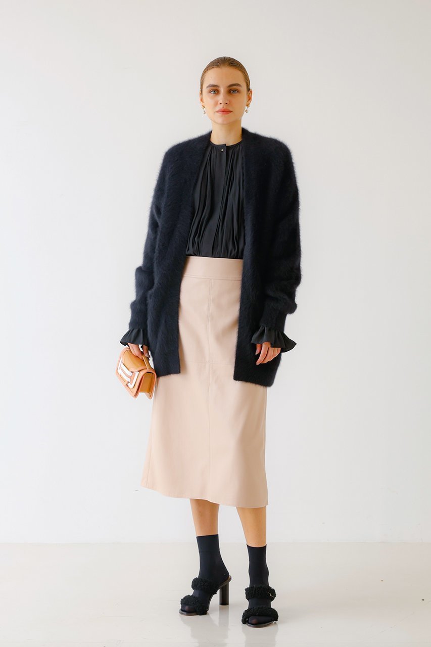 【デザイン ワークス/DESIGN WORKS】のファー加工カーディガン 人気、トレンドファッション・服の通販 founy(ファニー) 　ファッション　Fashion　レディースファッション　Fashion for Women　トップス・カットソー　Cut & Sew Tops　ニット　Knit Tops & Sweaters　カーディガン・羽織り　Layered Style Cardigans　カーディガン　Cardigan, Knitwear　シンプル　Simple, Minimal　デニム　Denim, Jeans Material　フォックス　Fox, Fox Fur　ロング　Long, Long-Length　A/W・秋冬　Autumn/Winter　other-6|ID: prp329100004609095 ipo3291000000032961954