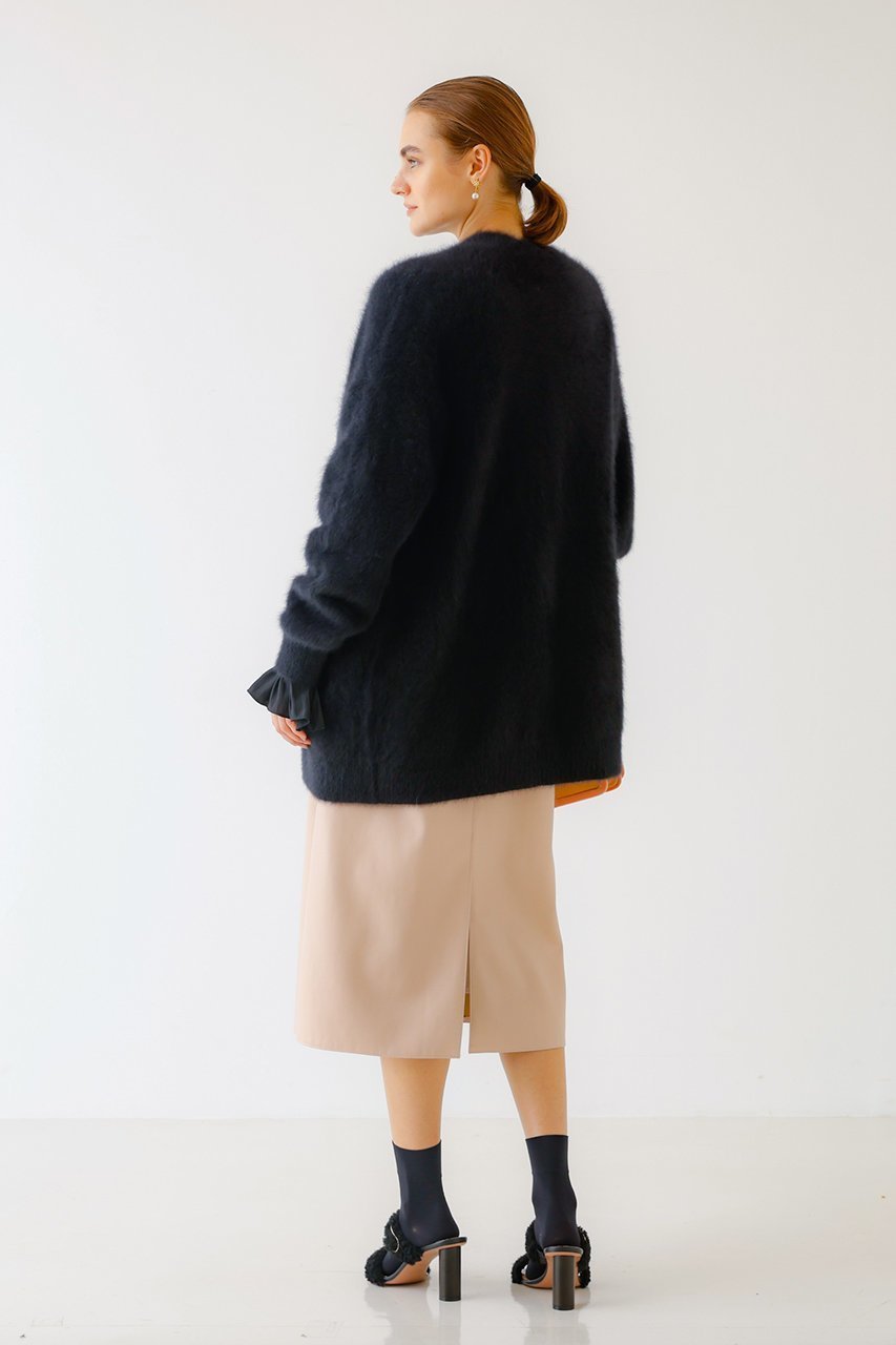 【デザイン ワークス/DESIGN WORKS】のファー加工カーディガン 人気、トレンドファッション・服の通販 founy(ファニー) 　ファッション　Fashion　レディースファッション　Fashion for Women　トップス・カットソー　Cut & Sew Tops　ニット　Knit Tops & Sweaters　カーディガン・羽織り　Layered Style Cardigans　カーディガン　Cardigan, Knitwear　シンプル　Simple, Minimal　デニム　Denim, Jeans Material　フォックス　Fox, Fox Fur　ロング　Long, Long-Length　A/W・秋冬　Autumn/Winter　other-8|ID: prp329100004609095 ipo3291000000032961961