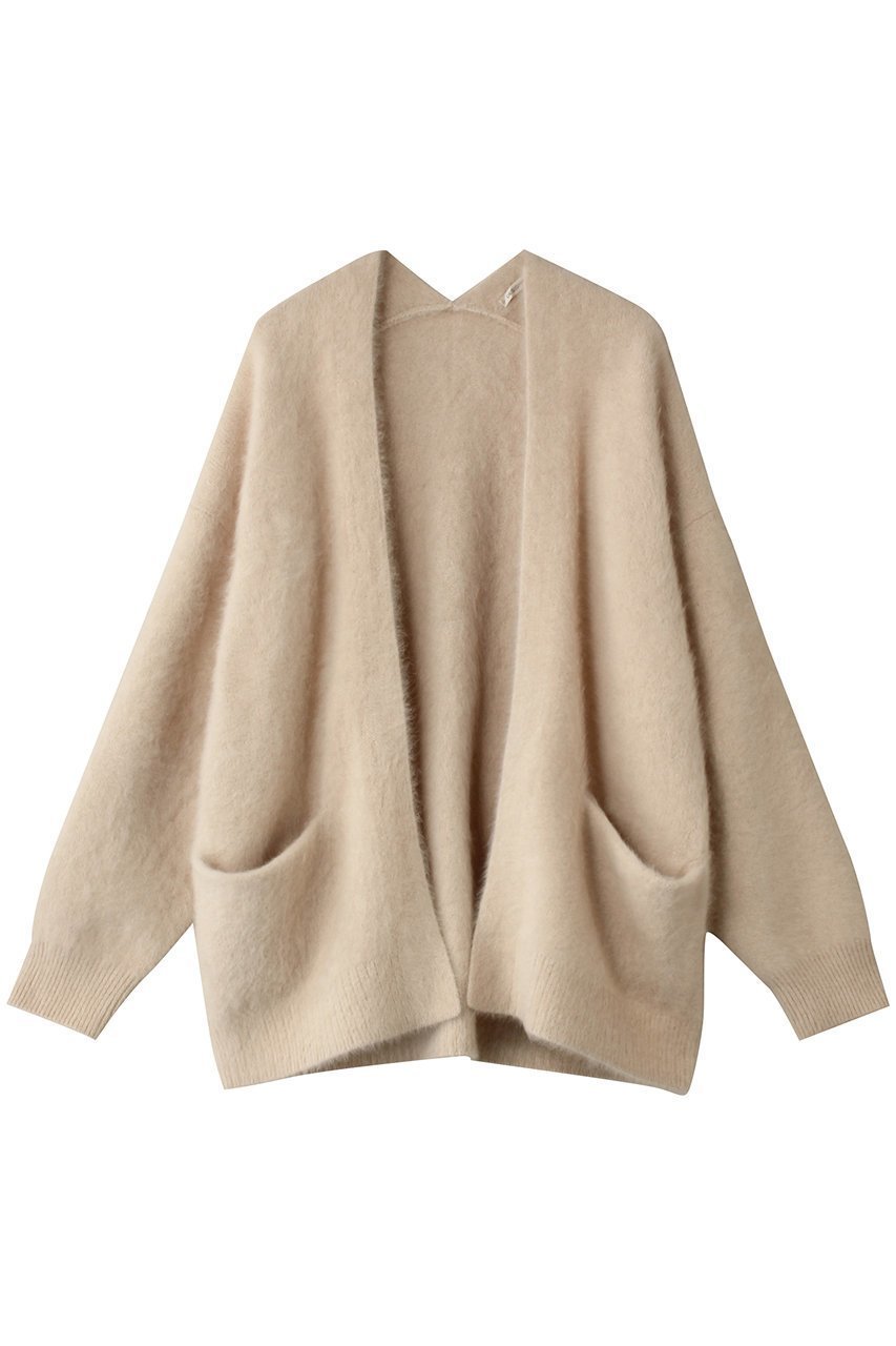 【デザイン ワークス/DESIGN WORKS】のファー加工カーディガン インテリア・キッズ・メンズ・レディースファッション・服の通販 founy(ファニー) ファッション Fashion レディースファッション Fashion for Women トップス・カットソー Cut & Sew Tops ニット Knit Tops & Sweaters カーディガン・羽織り Layered Style Cardigans カーディガン Cardigan, Knitwear シンプル Simple, Minimal デニム Denim, Jeans Material フォックス Fox, Fox Fur ロング Long, Long-Length A/W・秋冬 Autumn/Winter ベージュ|ID: prp329100004609095 ipo3291000000034957335