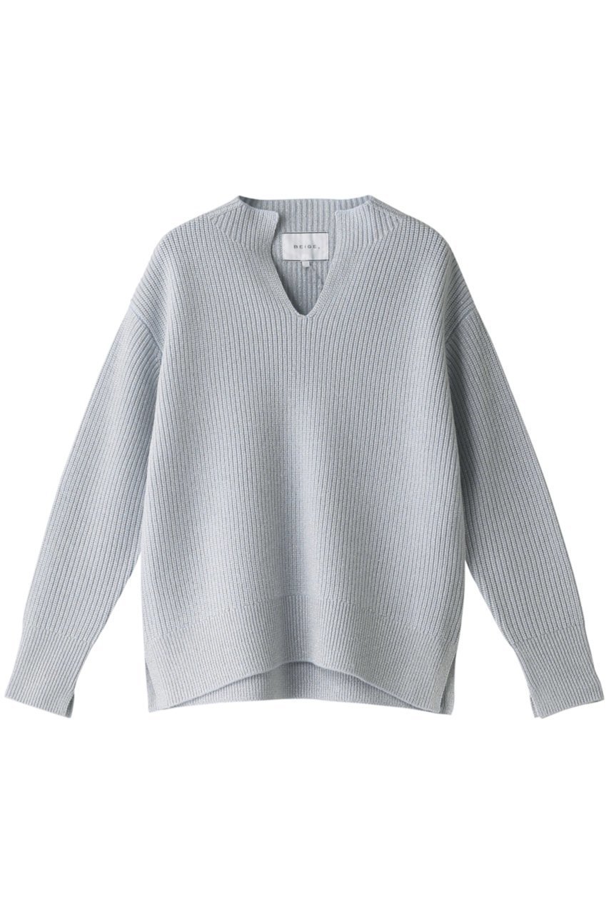 【ベイジ,/BEIGE,】のLILY(リリー)/プルオーバーニット インテリア・キッズ・メンズ・レディースファッション・服の通販 founy(ファニー) 　ファッション　Fashion　レディースファッション　Fashion for Women　トップス・カットソー　Cut & Sew Tops　ニット　Knit Tops & Sweaters　カジュアルプルオーバー・ニットトップス　Pullovers & Knit Tops / Casual Pullovers　シンプル　Simple, Minimal　サックス|ID: prp329100004609103 ipo3291000000032962152