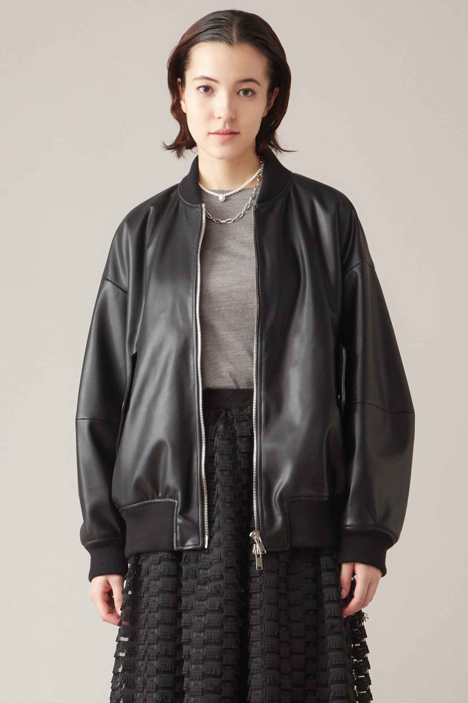 【マルティニーク/martinique】の【upper hights】THE U-2 BIG PU インテリア・キッズ・メンズ・レディースファッション・服の通販 founy(ファニー) 　ファッション　Fashion　レディースファッション　Fashion for Women　アウター　Coat / Outerwear Collection　レディースジャケット・軽アウター　Jackets　ブルゾンジャケット・スポーティアウター　Blouson Jackets　クール　Cool, Chic　シンプル　Simple, Minimal　ジャケット　Jacket, Outerwear　スタイリッシュ　Stylish, Fashionable　バランス　Balance, Style Balance　フェイクレザー　Faux Leather, PU Leather　ブルゾン　Blouson, Bomber Jacket　春　Spring　ブラック|ID: prp329100004609104 ipo3291000000032962161