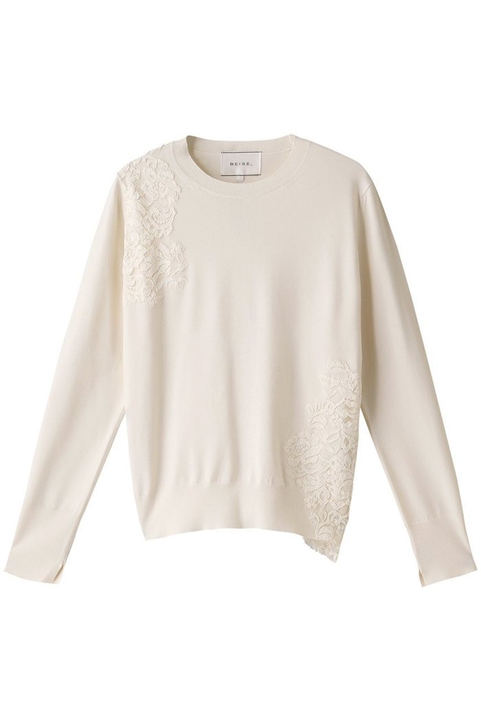 【ベイジ,/BEIGE,】のWILLOW(ウィロウ)/ラウンドネックニット インテリア・キッズ・メンズ・レディースファッション・服の通販 founy(ファニー) https://founy.com/ ファッション Fashion レディースファッション Fashion for Women トップス・カットソー Cut & Sew Tops ニット Knit Tops & Sweaters カジュアルプルオーバー・ニットトップス Pullovers & Knit Tops / Casual Pullovers アシンメトリー Asymmetrical Style シンプル Simple, Minimal フェミニン Feminine, Girly ベーシック Basic, Essential ラウンド Round, Round Neck レース Lace, Lace Fabric |ID: prp329100004609108 ipo3291000000032962306