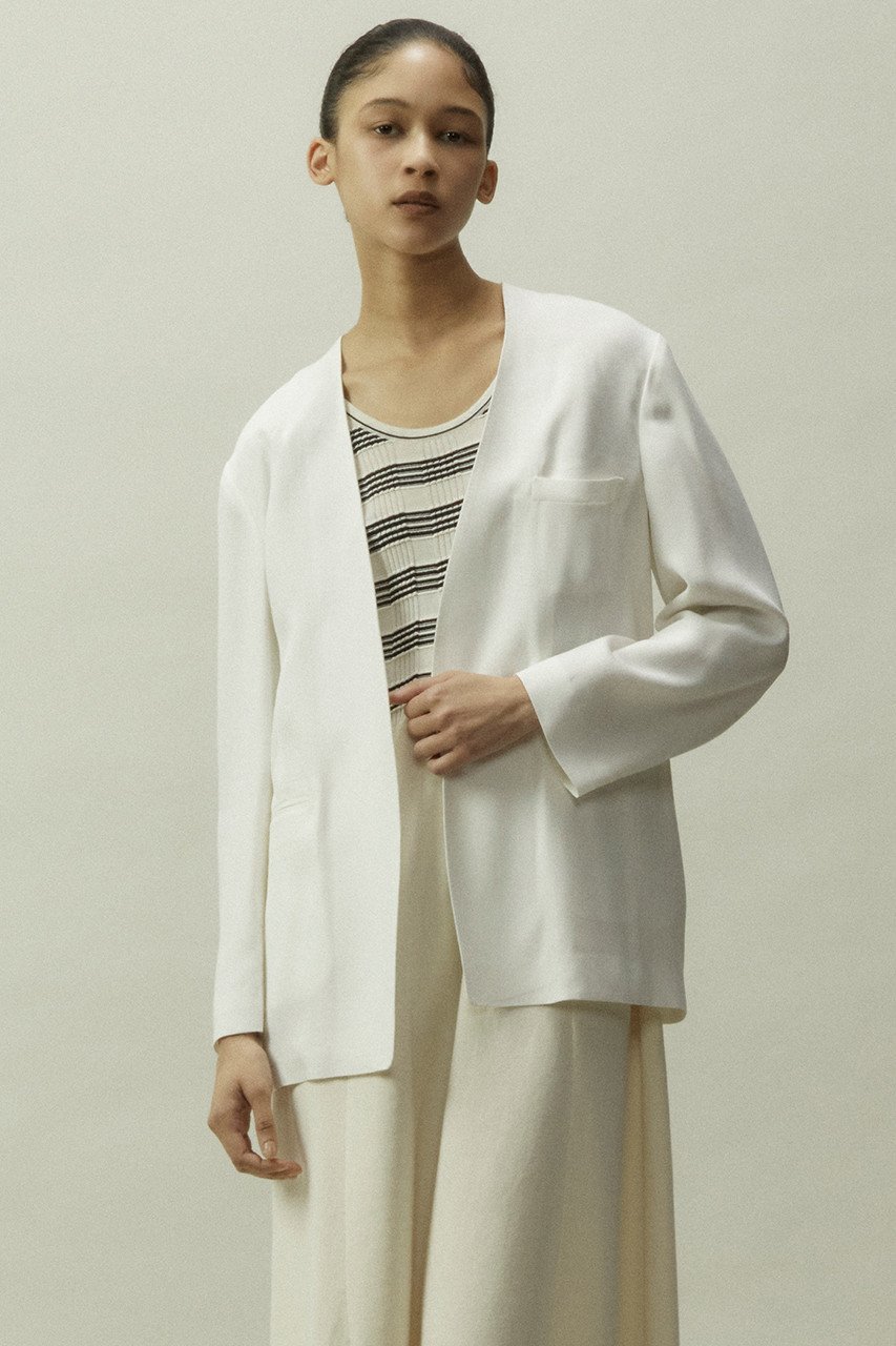 【マルティニーク/martinique】の【CURRENTAGE】ノーカラージャケット 人気、トレンドファッション・服の通販 founy(ファニー) 　ファッション　Fashion　レディースファッション　Fashion for Women　アウター　Coat / Outerwear Collection　レディースジャケット・軽アウター　Jackets　ノーカラージャケット / シンプル上品コーデ　Collarless Jackets　カーディガン　Cardigan, Knitwear　シェイプ　Shape, Slim Fit　ジャケット　Jacket, Outerwear　ボックス　Boxy, Box Shape　別注　Limited Edition, Custom Order　 other-1|ID: prp329100004609110 ipo3291000000032962391