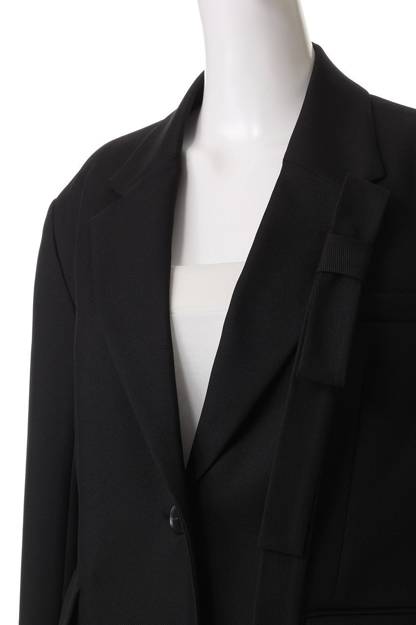 【ランバン オン ブルー/LANVIN en Bleu】のリボンブローチテーラードジャケット 人気、トレンドファッション・服の通販 founy(ファニー) 　ファッション　Fashion　レディースファッション　Fashion for Women　アウター　Coat / Outerwear Collection　レディースジャケット・軽アウター　Jackets　テーラードジャケット / 通勤・きれいめスタイル　Tailored Jackets & Blazers　おすすめ　Recommended / Our Picks　ジャケット　Jacket, Outerwear　セットアップ　Set-Up, Coordinated Outfit　ダブル　Double, Double-Breasted　フェミニン　Feminine, Girly　ブローチ　Brooch, Pin Brooch　リボン　Ribbon, Bow　other-5|ID: prp329100004609123 ipo3291000000034825865