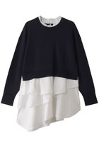 【ランバン オン ブルー/LANVIN en Bleu】のアシンメヘムコンビニット ネイビー|ID: prp329100004609127 ipo3291000000032962884