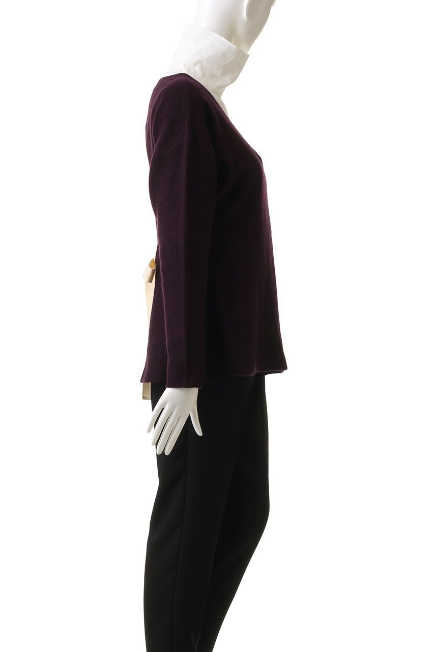 【ランバン オン ブルー/LANVIN en Bleu】のレイヤードバックオープンニット 人気、トレンドファッション・服の通販 founy(ファニー) 　ファッション　Fashion　レディースファッション　Fashion for Women　トップス・カットソー　Cut & Sew Tops　ニット　Knit Tops & Sweaters　カジュアルプルオーバー・ニットトップス　Pullovers & Knit Tops / Casual Pullovers　インナー　Innerwear　カットソー　Cut and Sewn Top　シェイプ　Shape, Slim Fit　リボン　Ribbon, Bow　other-3|ID: prp329100004609133 ipo3291000000032963071