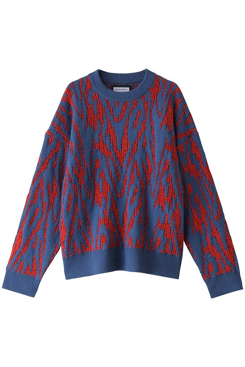 【メゾンスペシャル/MAISON SPECIAL】の【UNISEX】プライムオーバーランダム編ミニットPO インテリア・キッズ・メンズ・レディースファッション・服の通販 founy(ファニー) 　ファッション　Fashion　レディースファッション　Fashion for Women　トップス・カットソー　Cut & Sew Tops　ニット　Knit Tops & Sweaters　カジュアルプルオーバー・ニットトップス　Pullovers & Knit Tops / Casual Pullovers　ユニセックス　Unisex, Genderless　バランス　Balance, Style Balance　ファブリック　Fabric, Textile　A/W・秋冬　Autumn/Winter　BLU(ブルー)|ID: prp329100004609134 ipo3291000000032963081