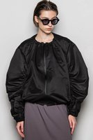 【エッセン ロートレアモン/ESSEN LAUTREAMONT】のリモンタサテンドローストリングブルゾン 人気、トレンドファッション・服の通販 founy(ファニー) ファッション Fashion レディースファッション Fashion for Women アウター Coat / Outerwear Collection レディースジャケット・軽アウター Jackets ブルゾンジャケット・スポーティアウター Blouson Jackets イタリア Italy エレガント 上品 Elegant ギャザー Gathered, Ruffled サテン Satin, Glossy Fabric ジャケット Jacket, Outerwear スリーブ Sleeve, Long Sleeve / Short Sleeve フォーマル Formal, Dressy ブルゾン Blouson, Bomber Jacket 再入荷 Restock / Back in Stock |ID:prp329100004609137