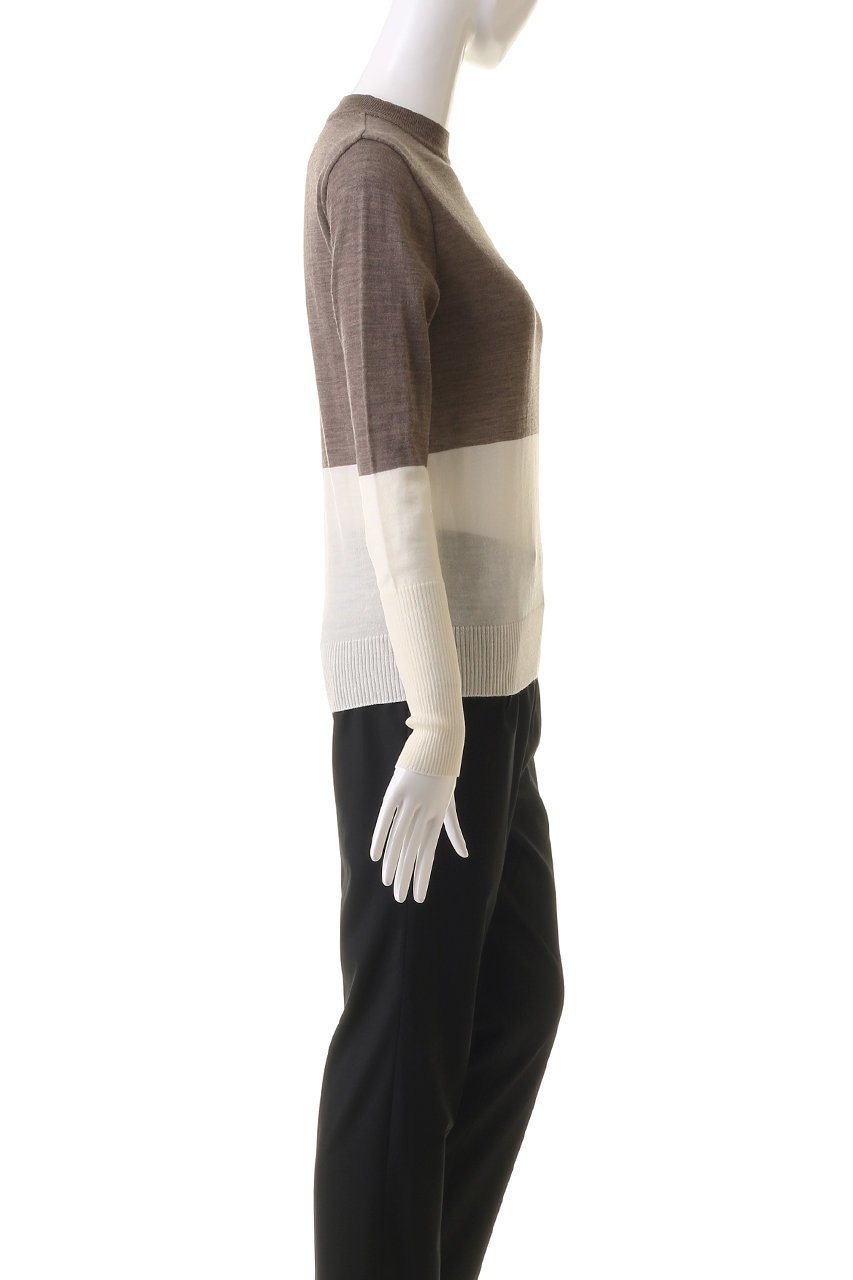 【アキラナカ/AKIRANAKA】のBerta カラーブロック ニット プルオーバー 人気、トレンドファッション・服の通販 founy(ファニー) 　ファッション　Fashion　レディースファッション　Fashion for Women　トップス・カットソー　Cut & Sew Tops　ニット　Knit Tops & Sweaters　カジュアルプルオーバー・ニットトップス　Pullovers & Knit Tops / Casual Pullovers　インナー　Innerwear　コンパクト　Compact, Small Size　ブロック　Block, Solid Block Pattern　定番　Standard, Basic Item　無地　Plain, Solid Color　other-3|ID: prp329100004609139 ipo3291000000032963740