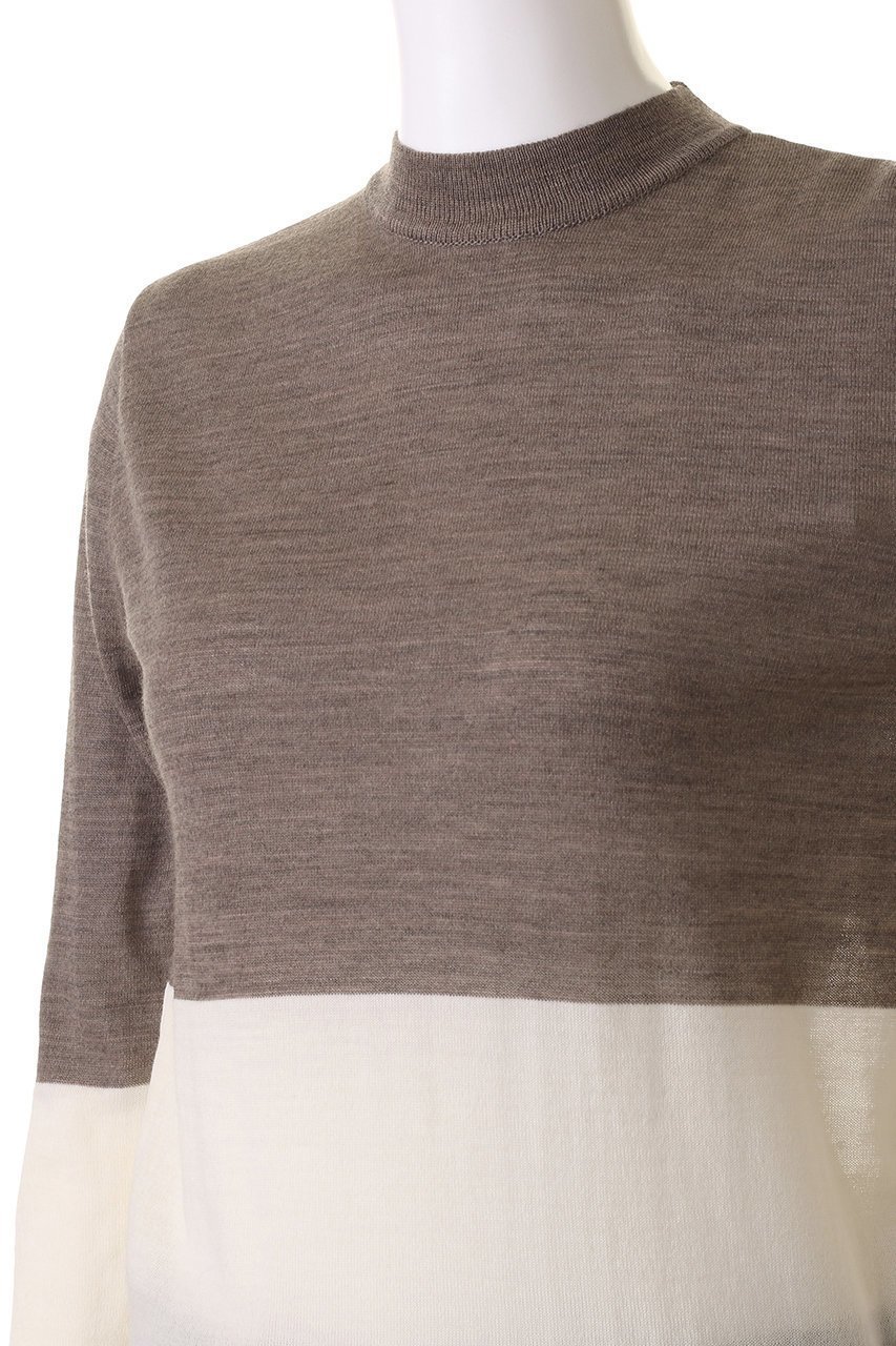 【アキラナカ/AKIRANAKA】のBerta カラーブロック ニット プルオーバー 人気、トレンドファッション・服の通販 founy(ファニー) 　ファッション　Fashion　レディースファッション　Fashion for Women　トップス・カットソー　Cut & Sew Tops　ニット　Knit Tops & Sweaters　カジュアルプルオーバー・ニットトップス　Pullovers & Knit Tops / Casual Pullovers　インナー　Innerwear　コンパクト　Compact, Small Size　ブロック　Block, Solid Block Pattern　定番　Standard, Basic Item　無地　Plain, Solid Color　other-5|ID: prp329100004609139 ipo3291000000032963746