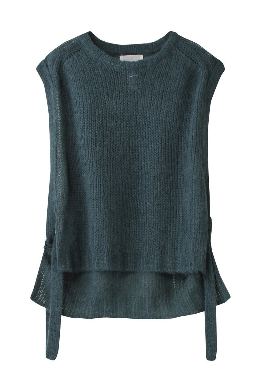 【ミディウミソリッド/MIDIUMISOLID】のmohair side ribbon vest.R ベスト インテリア・キッズ・メンズ・レディースファッション・服の通販 founy(ファニー) 　ファッション　Fashion　レディースファッション　Fashion for Women　トップス・カットソー　Cut & Sew Tops　ニット　Knit Tops & Sweaters　ベスト&ジレ / 重ね着スタイル　Vests & Gilets　カジュアルプルオーバー・ニットトップス　Pullovers & Knit Tops / Casual Pullovers　おすすめ　Recommended / Our Picks　インナー　Innerwear　シアー　Sheer, See-Through　ベスト　Vest, Waistcoat　リボン　Ribbon, Bow　A/W・秋冬　Autumn/Winter　blue|ID: prp329100004609141 ipo3291000000034970233