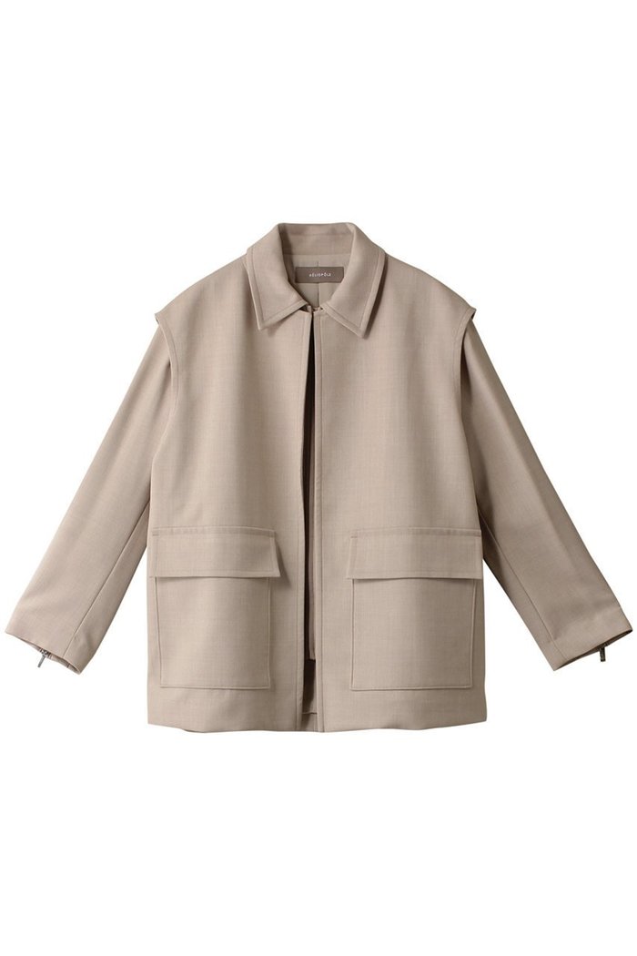 【エリオポール/heliopole】のレイヤージャケット インテリア・キッズ・メンズ・レディースファッション・服の通販 founy(ファニー) https://founy.com/ ファッション Fashion レディースファッション Fashion for Women アウター Coat / Outerwear Collection レディースジャケット・軽アウター Jackets おすすめ Recommended / Our Picks ジャケット Jacket, Outerwear セットアップ Set-Up, Coordinated Outfit ダブル Double, Double-Breasted ベスト Vest, Waistcoat |ID: prp329100004609145 ipo3291000000035065758