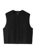 【ミズイロ インド/mizuiro ind】のmetallic yarn cable vest ベスト black|ID: prp329100004609153 ipo3291000000032965471