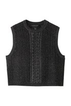 【ミズイロ インド/mizuiro ind】のmetallic yarn cable vest ベスト gray|ID: prp329100004609153 ipo3291000000034806761