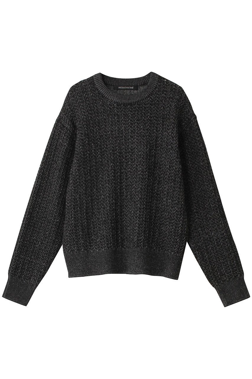 【ミズイロ インド/mizuiro ind】のmetallic yarn cable P/O プルオーバー 人気、トレンドファッション・服の通販 founy(ファニー) 　ファッション　Fashion　レディースファッション　Fashion for Women　トップス・カットソー　Cut & Sew Tops　ニット　Knit Tops & Sweaters　カジュアルプルオーバー・ニットトップス　Pullovers & Knit Tops / Casual Pullovers　シンプル　Simple, Minimal　スタイリッシュ　Stylish, Fashionable　ベーシック　Basic, Essential　メタリック　Metallic, Shiny Finish　A/W・秋冬　Autumn/Winter　 other-1|ID: prp329100004609154 ipo3291000000032965487